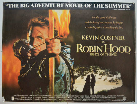 Robin Hood Prince Of Thieves Original Quad Poster - Film Poster - Movie Poster