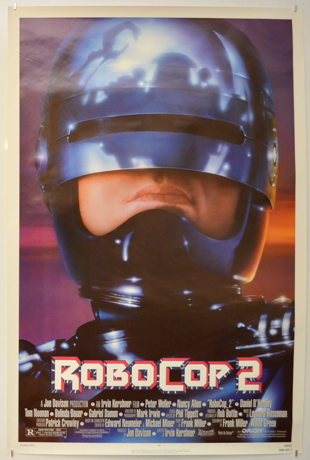 Robocop 2  Original One Sheet Poster - Film Poster - Movie Poster