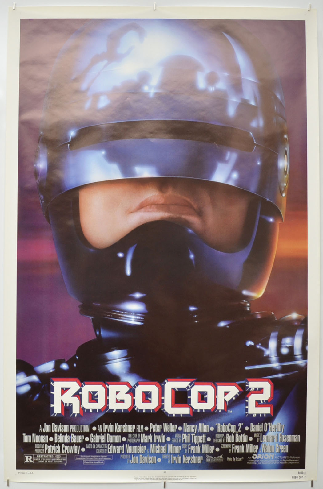 Robocop 2 Original One Sheet Poster - Film Poster - Movie Poster