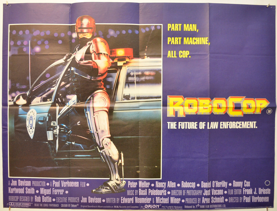 Robocop  Original Quad Poster - Film Poster - Movie Poster