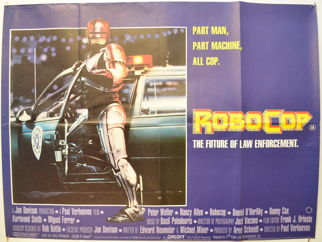 Robocop Original Quad Poster - Film Poster - Movie Poster