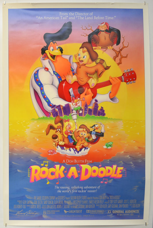 Rock-A-Doodle Original One Sheet Poster - Film Poster - Movie Poster