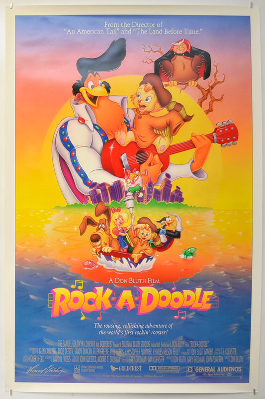 Rock-A-Doodle Original One Sheet Poster - Film Poster - Movie Poster