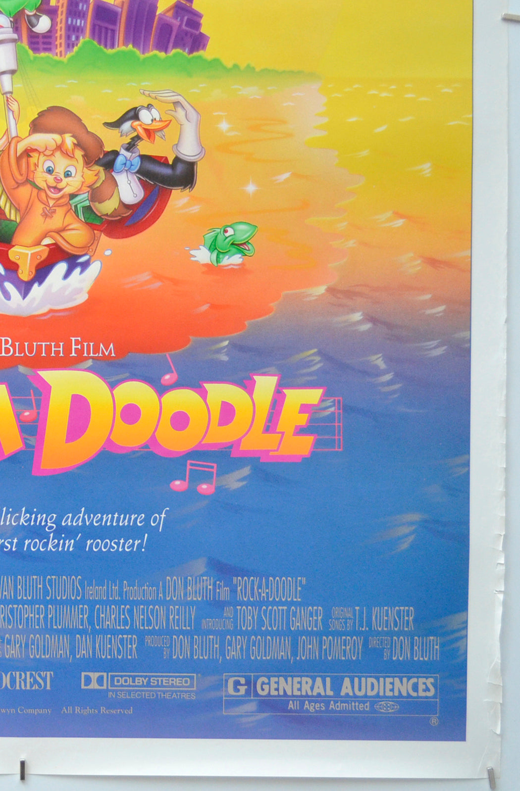 ROCK-A-DOODLE (Bottom Right) Cinema One Sheet Movie Poster 