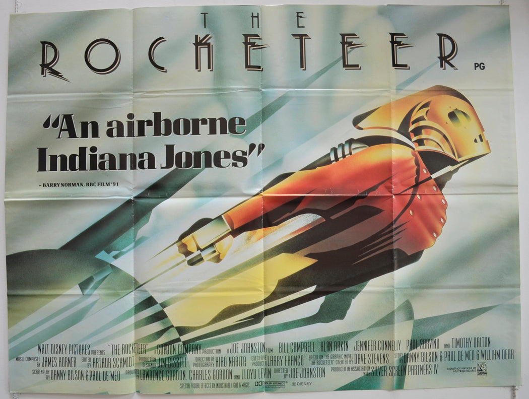 The Rocketeer  Original British Quad Poster - Film Poster - Movie Poster 