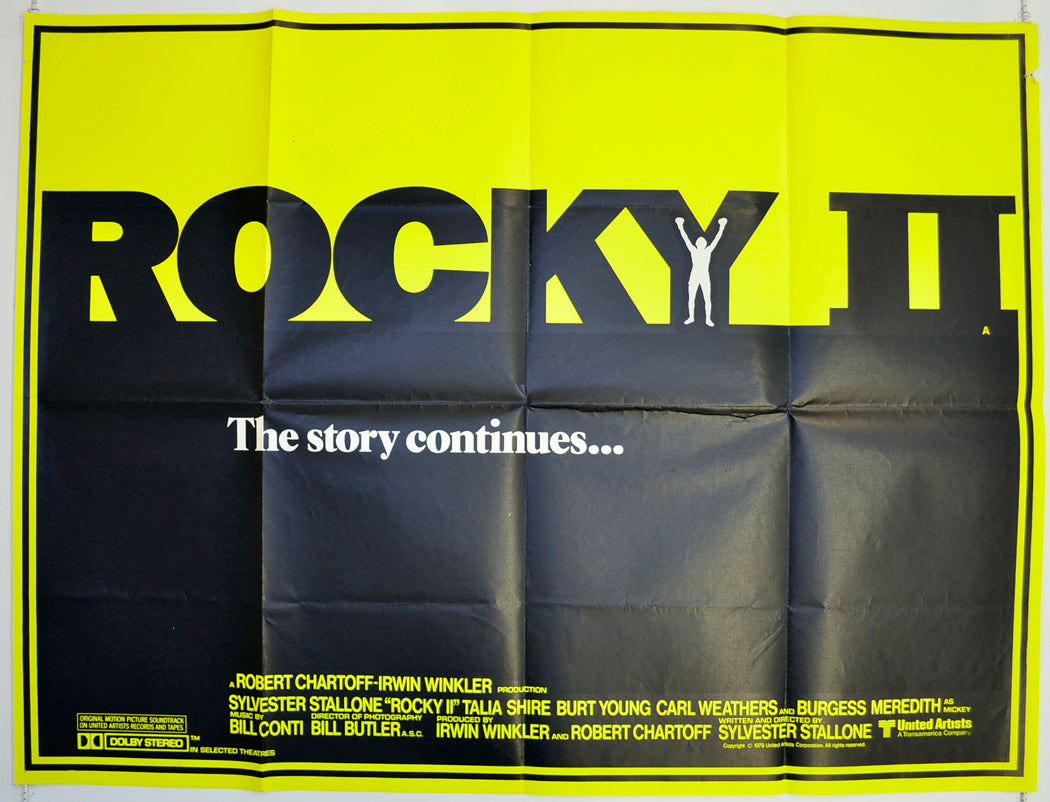 Rocky II  Original British Quad Poster - Film Poster - Movie Poster 