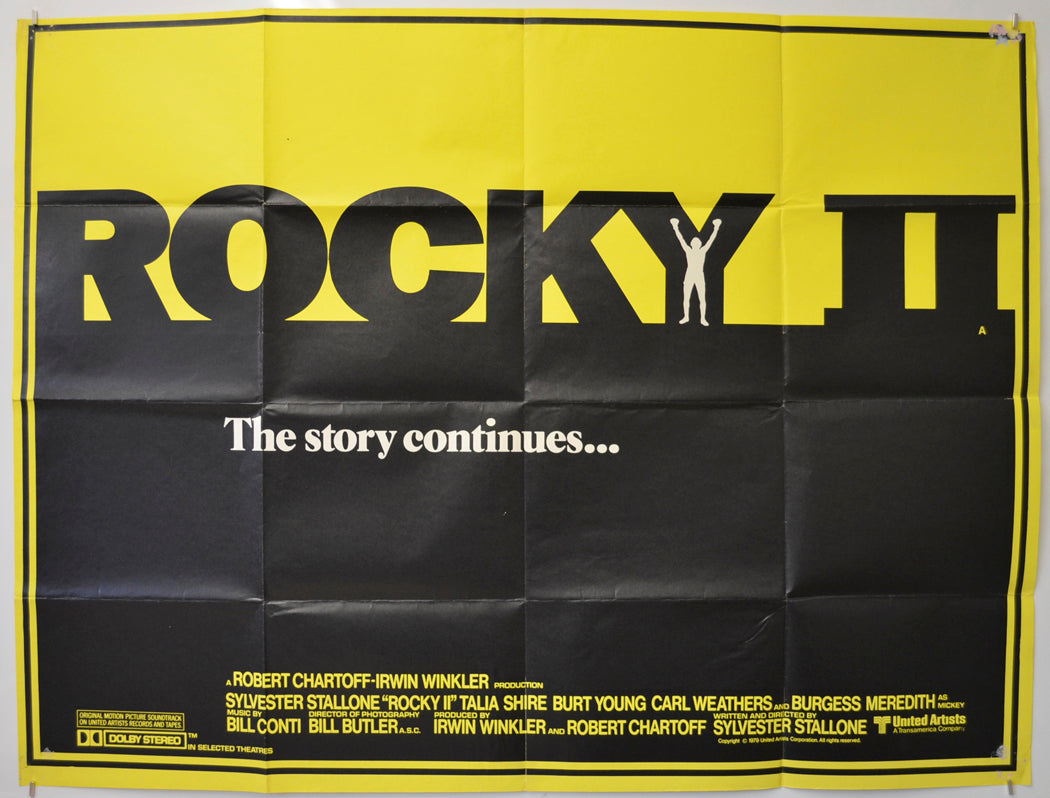 Rocky II  (Teaser / Advance Version) Original Quad Poster - Film Poster - Movie Poster  