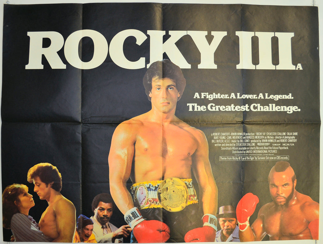 Rocky III  Original British Quad Poster - Film Poster - Movie Poster 