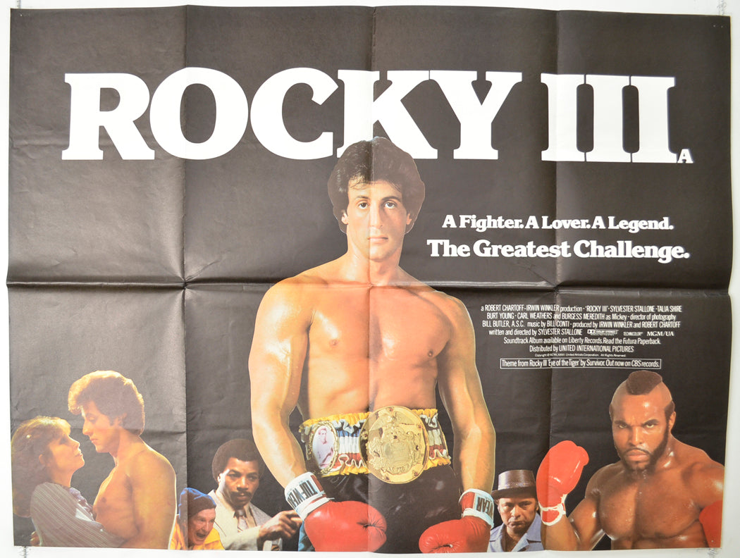 Rocky III  (a.k.a. Rocky 3)  Original Quad Poster - Film Poster - Movie Poster 