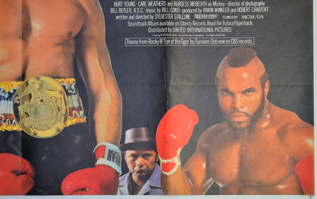 ROCKY III (Bottom Right) Cinema Quad Movie Poster 