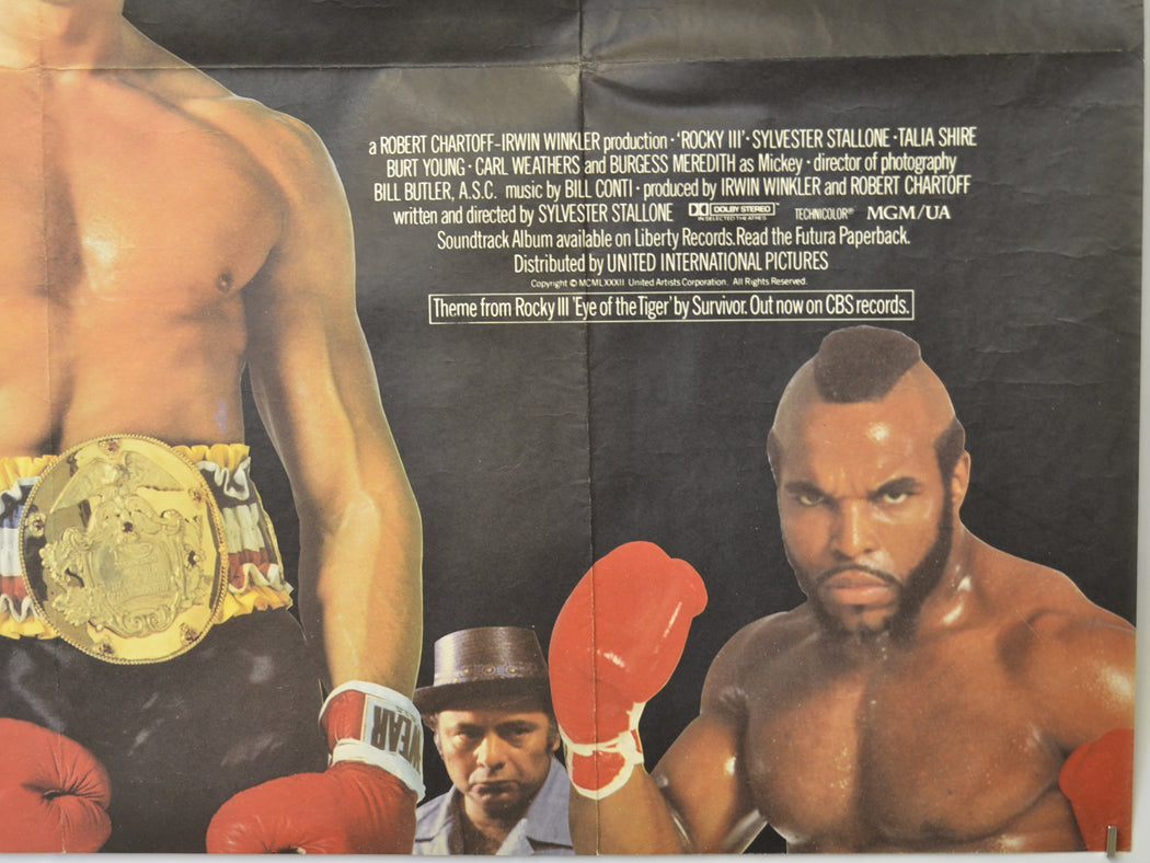 ROCKY III (Bottom Right) Cinema Quad Movie Poster 