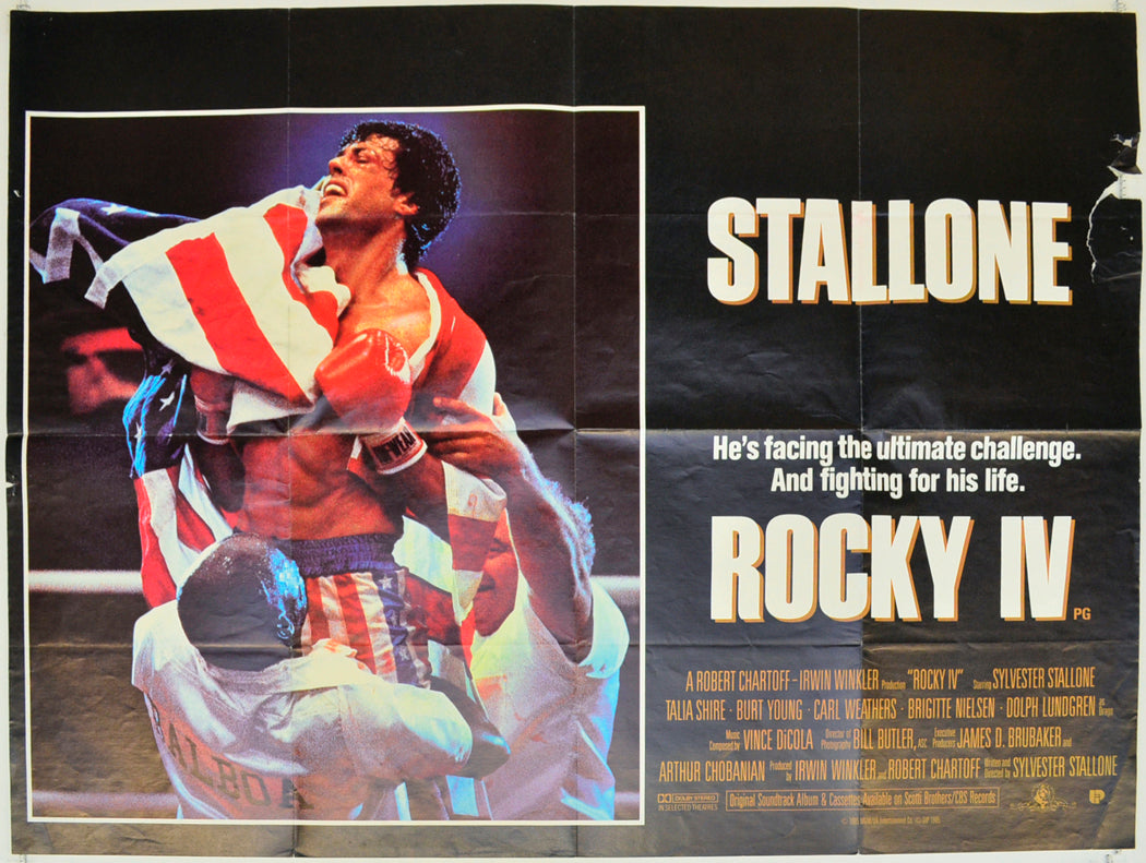 Rocky IV  Original British Quad Poster - Film Poster - Movie Poster 