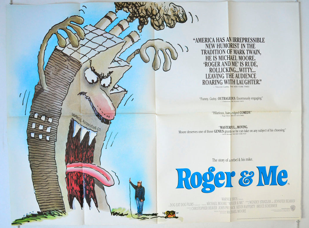 Roger And Me Original British Quad Poster - Movie Poster