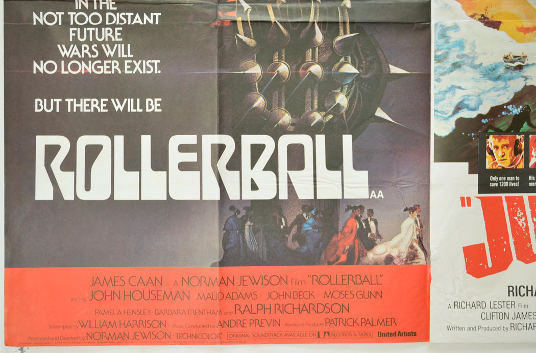 ROLLERBALL / JUGGERNAUT (Bottom Left) Cinema Quad Movie Poster 