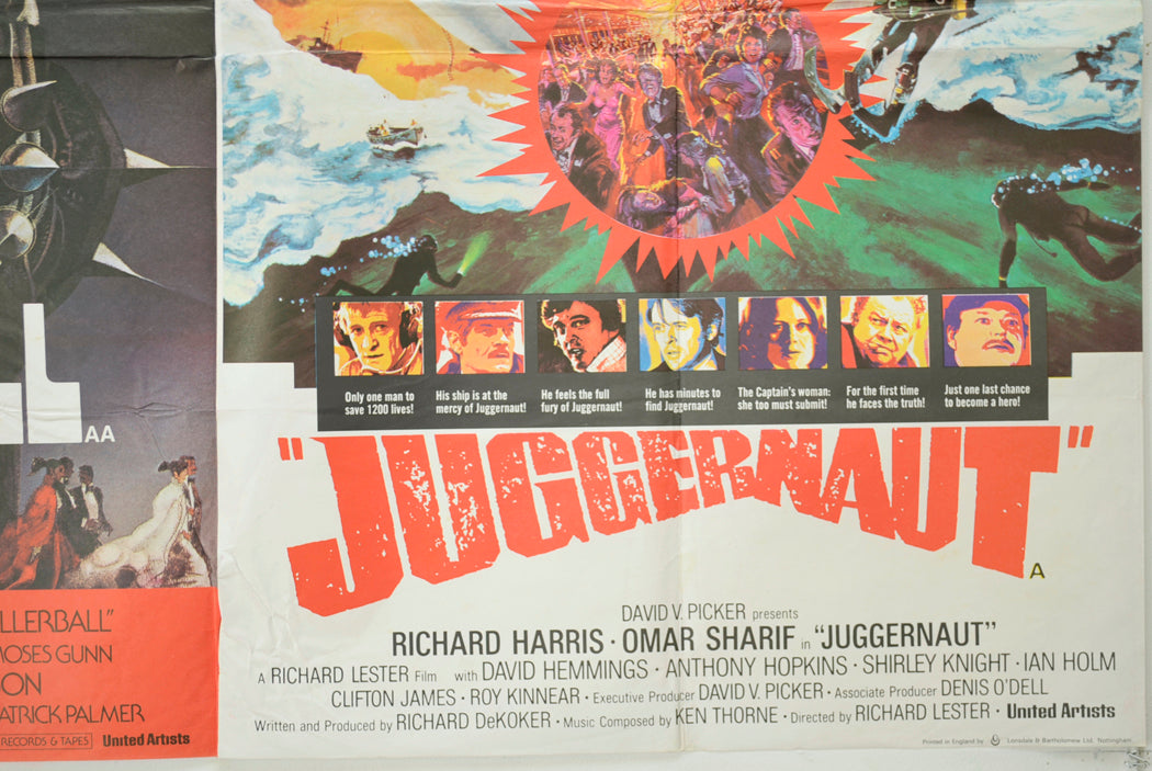 ROLLERBALL / JUGGERNAUT (Bottom Right) Cinema Quad Movie Poster 