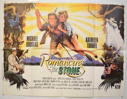 Romancing The Stone  Original Quad Poster - Film Poster - Movie Poster