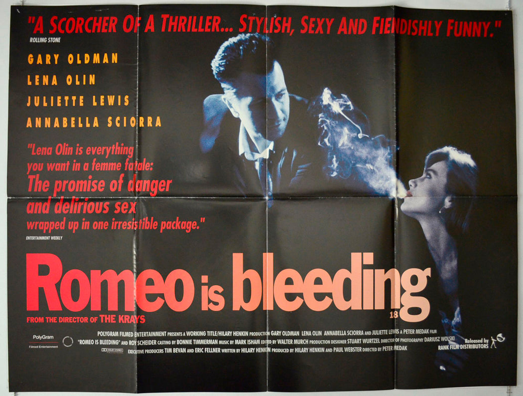 Romeo Is Bleeding Original British Quad Poster - Movie Poster