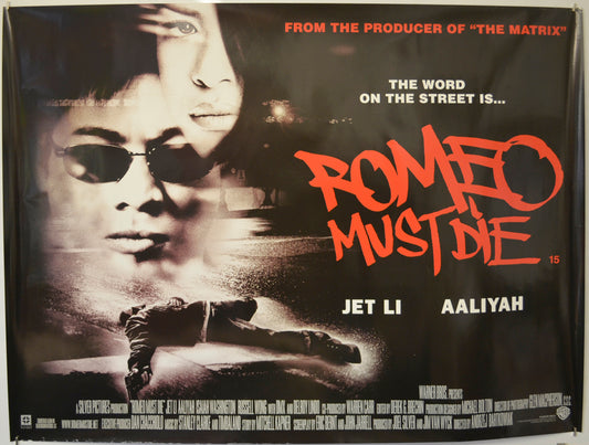 Romeo Must Die  Original Quad Poster - Film Poster - Movie Poster