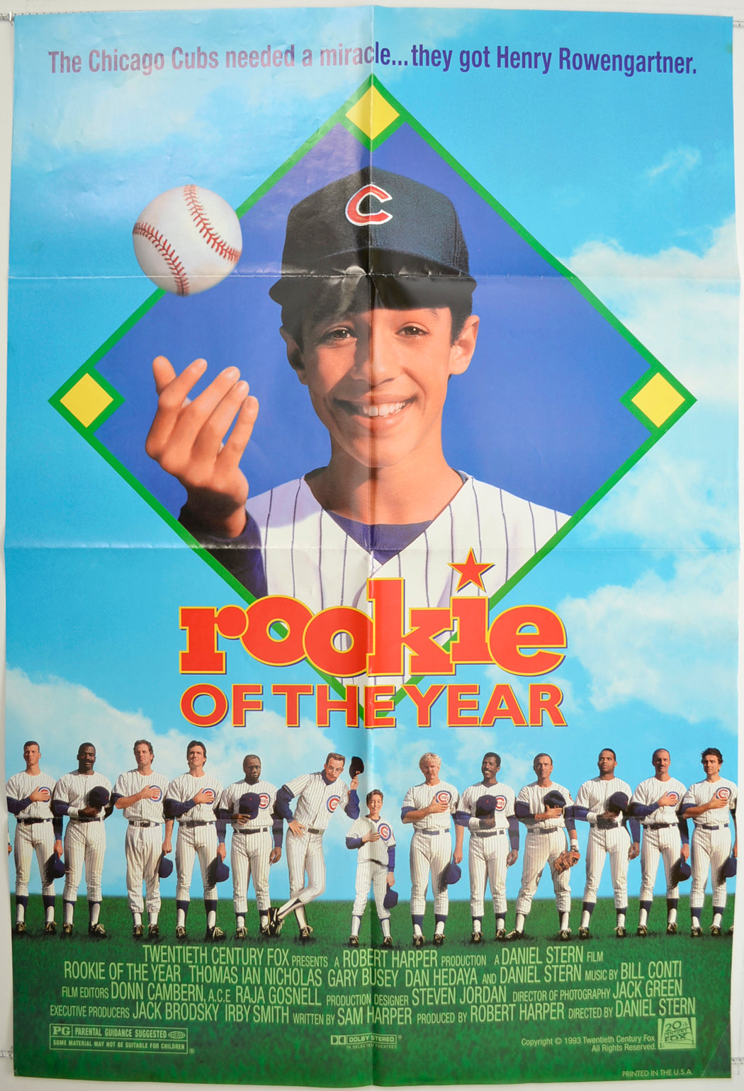 Rookie Of The Year   Original One Sheet Poster - Film Poster - Movie Poster 