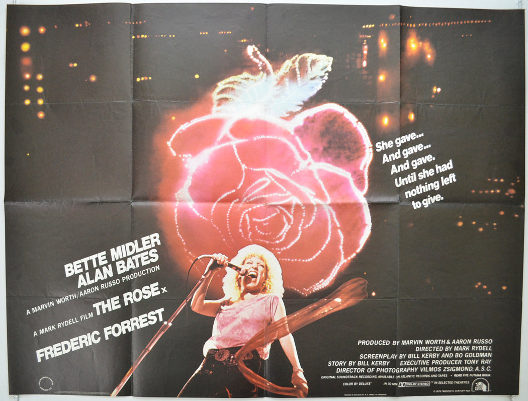 The Rose Original Quad Poster - Film Poster - Movie Poster  