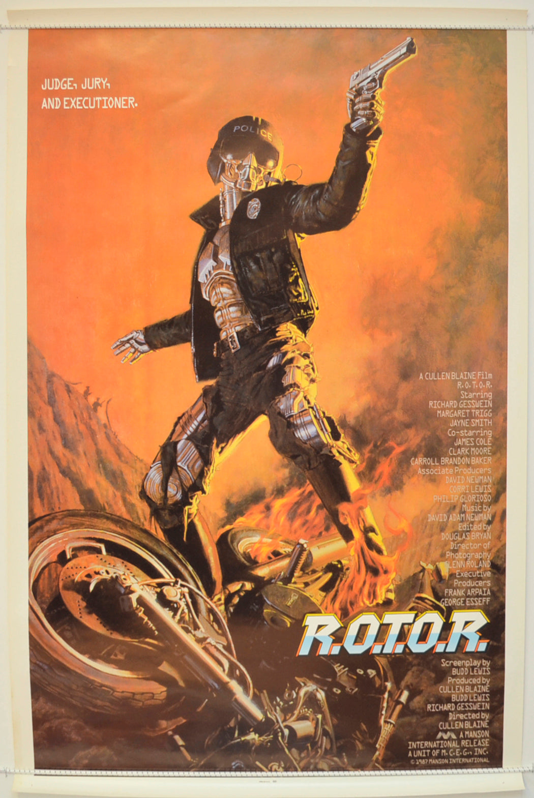 R.O.T.O.R. Original One Sheet Poster - Film Poster - Movie Poster  