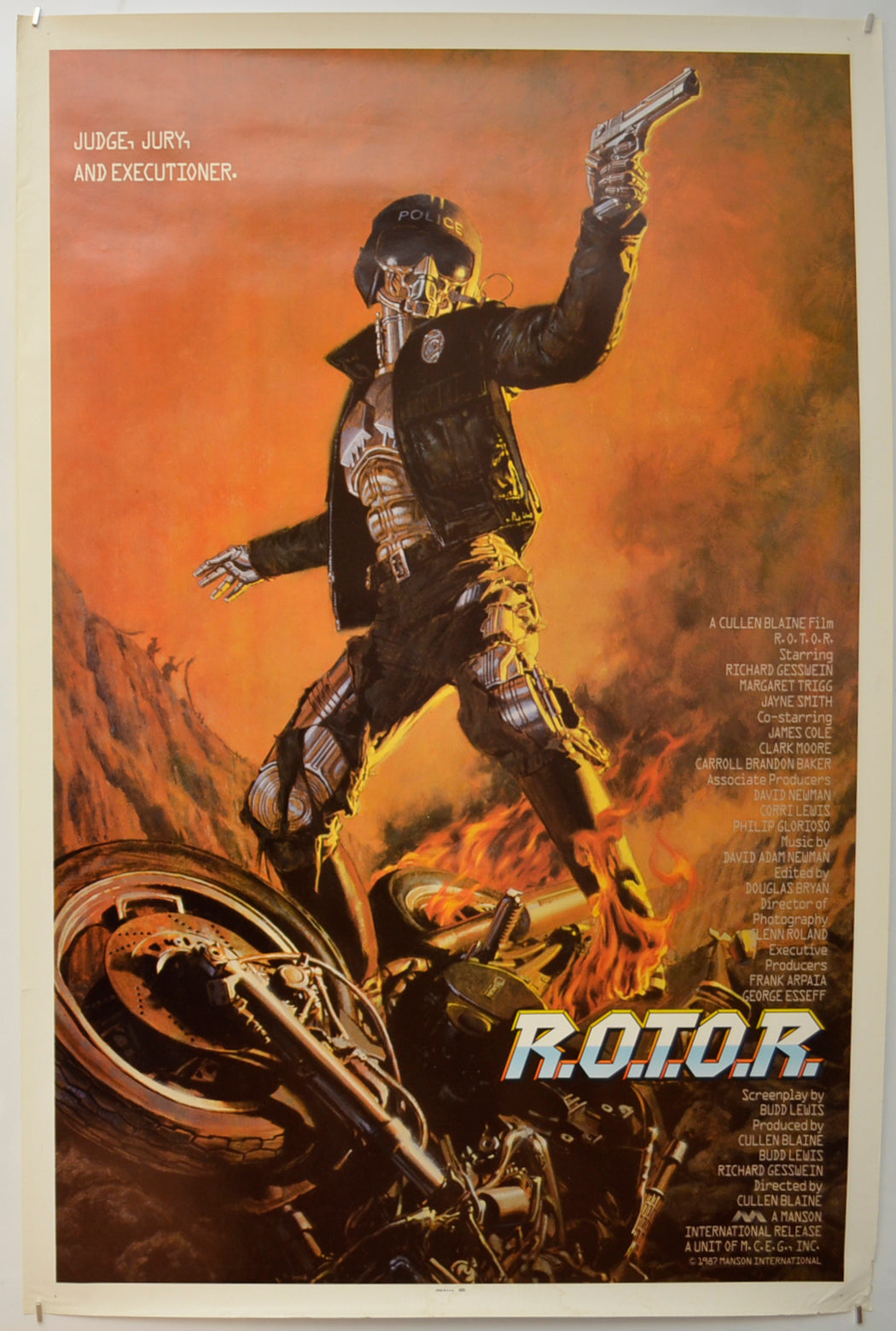 R.O.T.O.R. Original One Sheet Poster - Film Poster - Movie Poster  