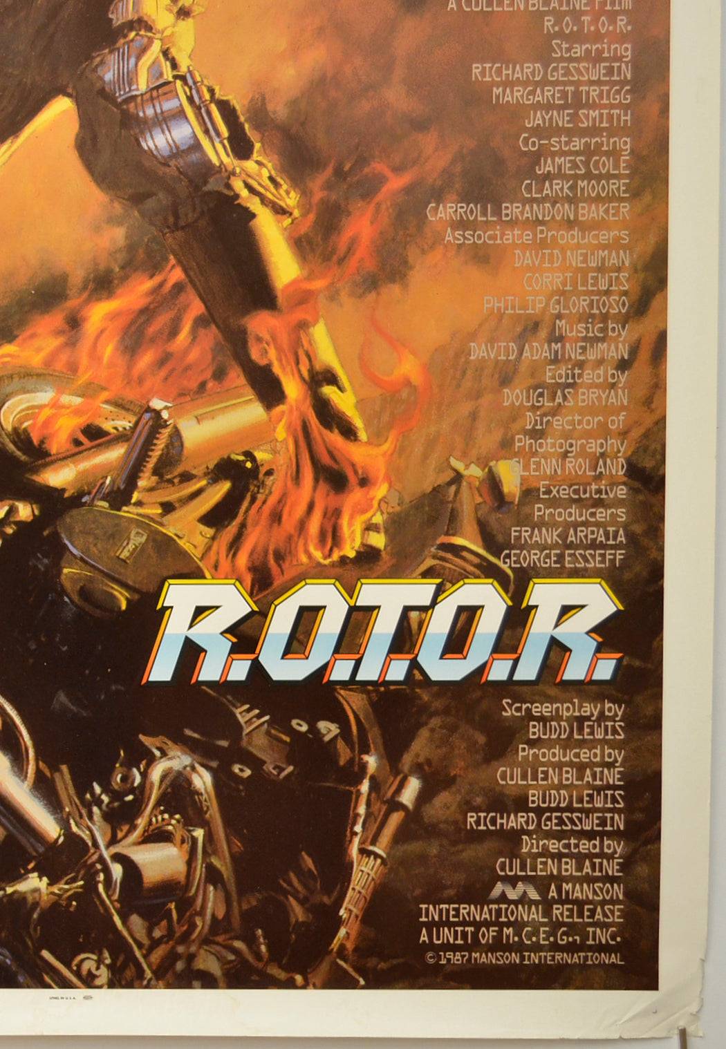 R.O.T.O.R. (Bottom Right) Cinema One Sheet Movie Poster 