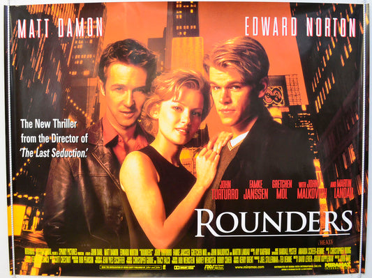 Rounders Original British Quad Poster - Film Poster - Movie Poster 