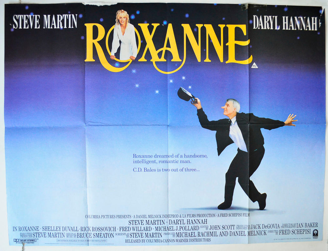 Roxanne Original British Quad Poster - Movie Poster