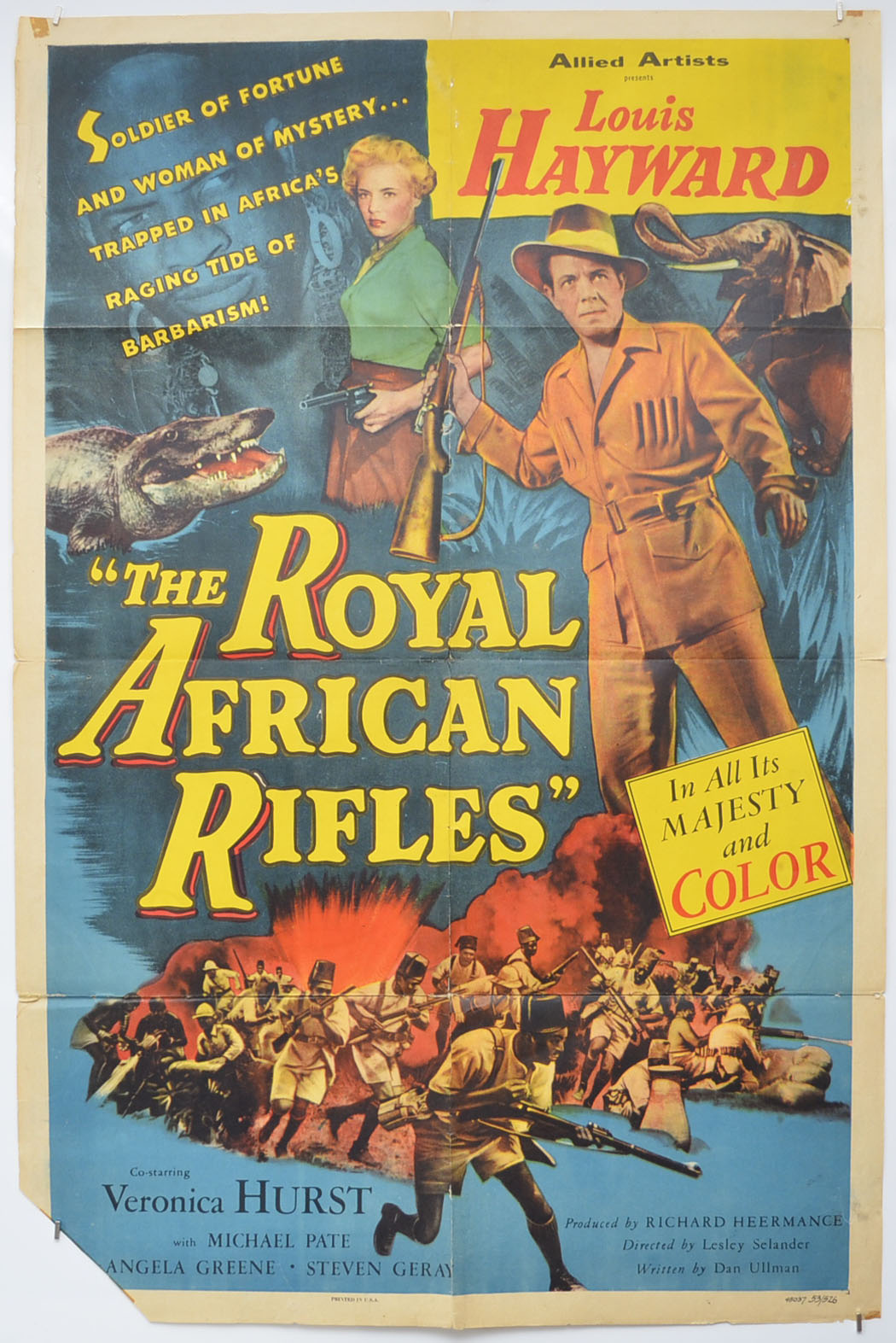 The Royal African Rifles (a.k.a. Storm Over Africa) Original One Sheet Poster - Film Poster - Movie Poster