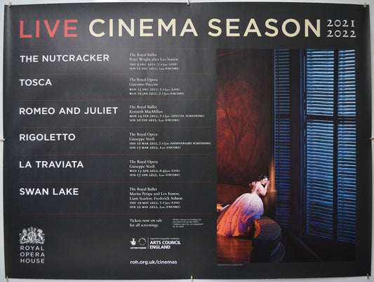 Royal Opera House Live: 2021-22 Season (The Royal Opera and the Royal Ballet) Original Quad Poster - Film Poster - Movie Poster