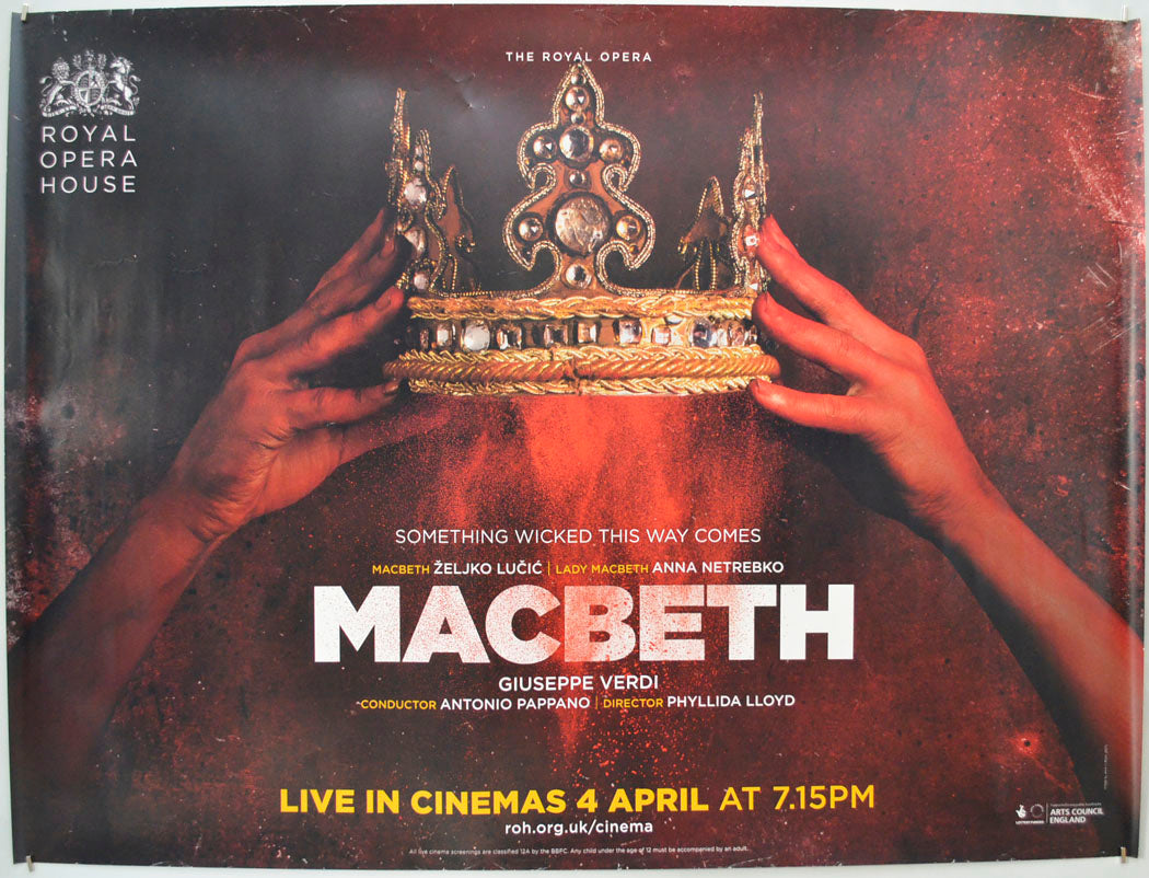 Royal Opera House Live: Macbeth (The Royal Opera) Original Quad Poster - Film Poster - Movie Poster