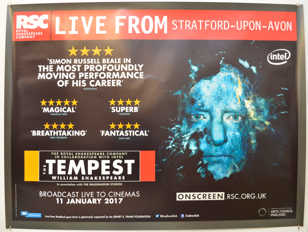 RSC Live : The Tempest (Royal Shakespeare Company) Original Quad Poster - Film Poster - Movie Poster