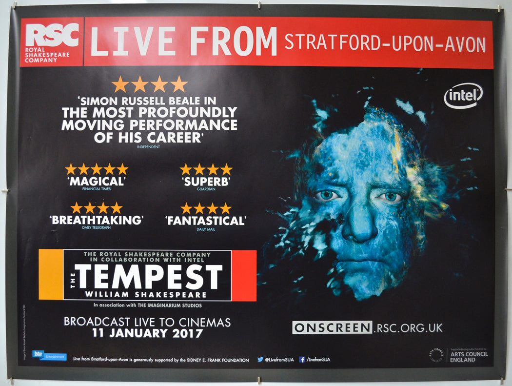 RSC Live : The Tempest (Royal Shakespeare Company) Original Quad Poster - Film Poster - Movie Poster  