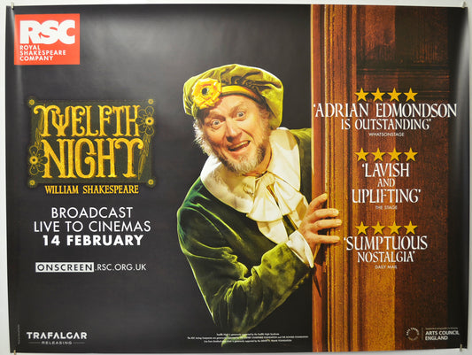 RSC Live: Twelfth Night (Royal Shakespeare Company) Original Quad Poster - Film Poster - Movie Poster