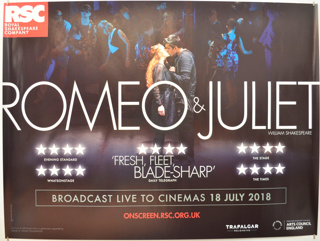 RSC Live: Romeo And Juliet (Royal Shakespeare Company) Original Quad Poster - Film Poster - Movie Poster