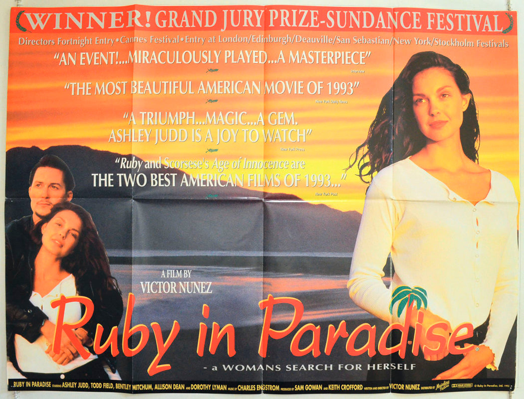 Ruby In Paradise Original British Quad Poster - Film Poster - Movie Poster 