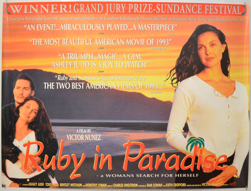 Ruby In Paradise Original Quad Poster - Film Poster - Movie Poster