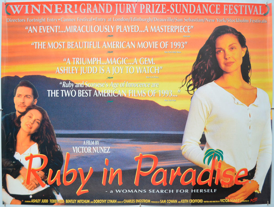 Ruby In Paradise Original Quad Poster - Film Poster - Movie Poster