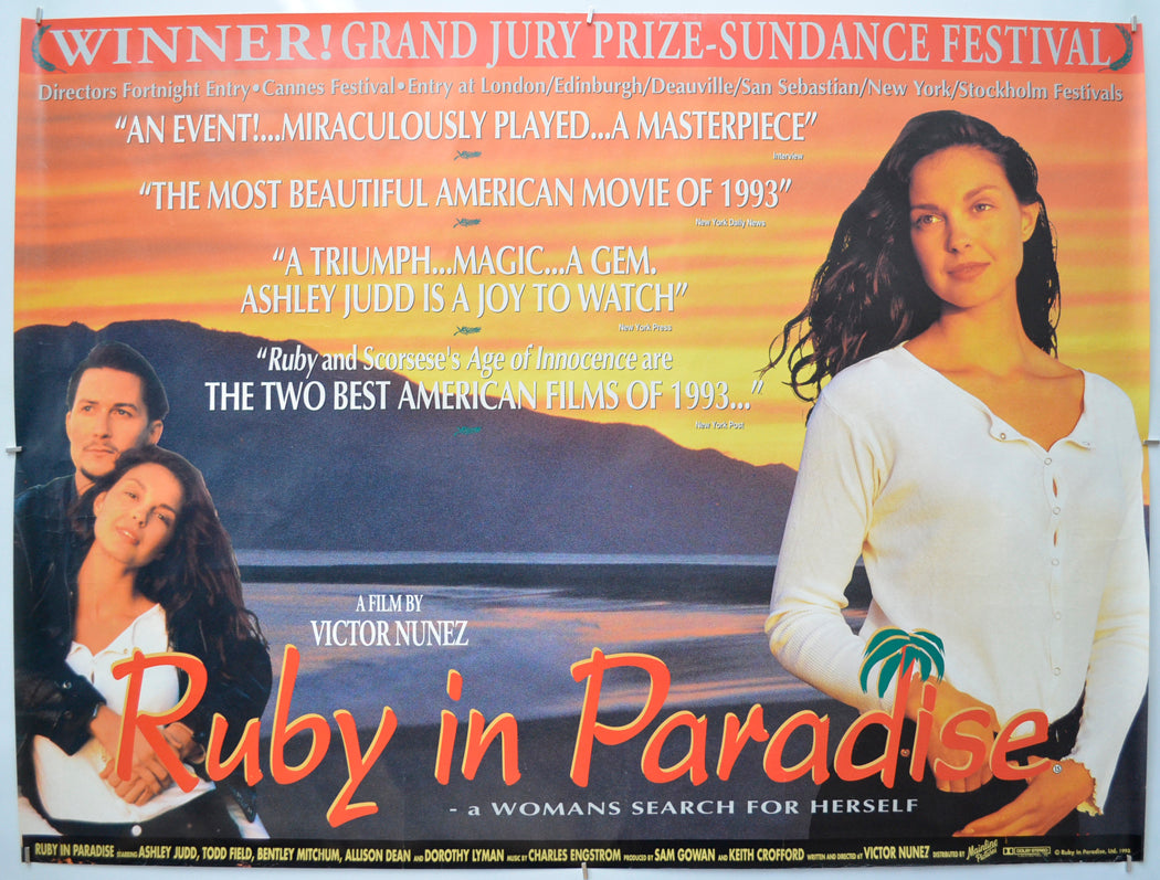 Ruby In Paradise Original Quad Poster - Film Poster - Movie Poster