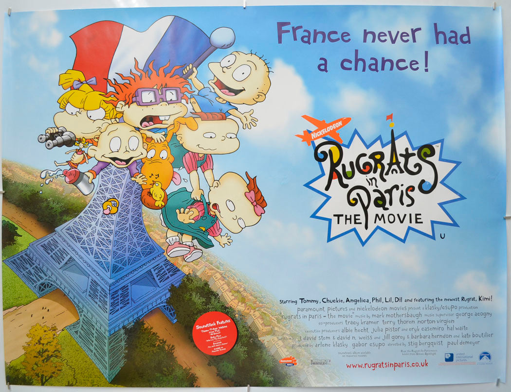 Rugrats In Paris (Eiffel Tower Version) Original Quad Poster - Film Poster - Movie Poster