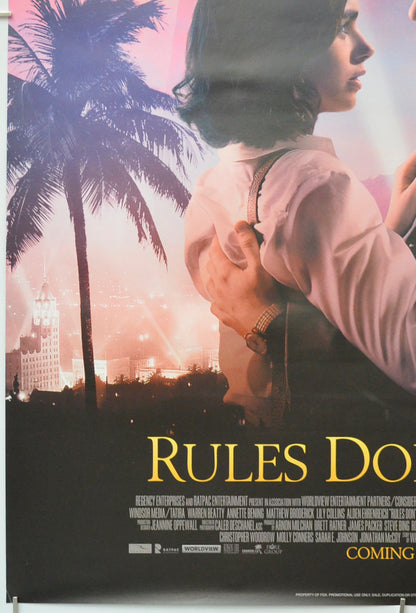 RULES DON’T APPLY (Bottom Left) Cinema One Sheet Movie Poster 