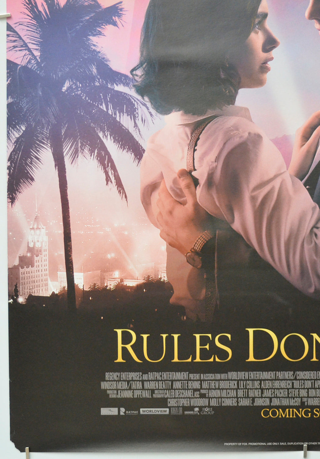 RULES DON’T APPLY (Bottom Left) Cinema One Sheet Movie Poster 