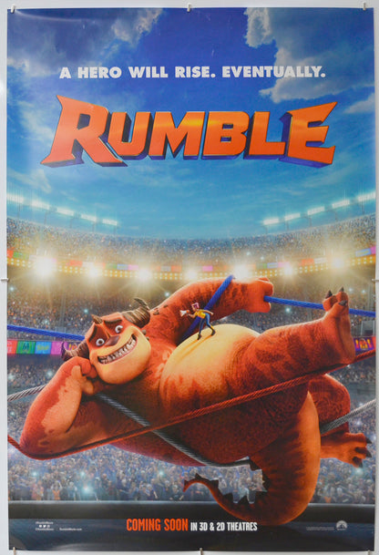 Rumble (Teaser / Advance Version) Original One Sheet Poster - Film Poster - Movie Poster