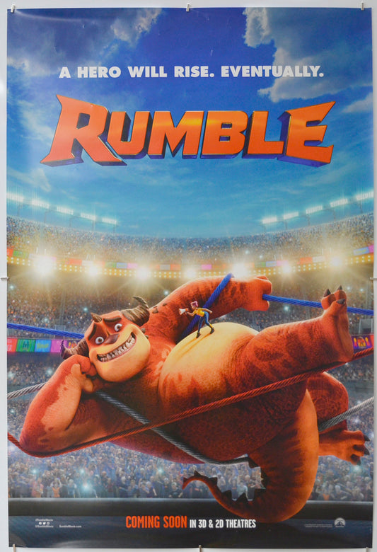 Rumble (Teaser / Advance Version) Original One Sheet Poster - Film Poster - Movie Poster