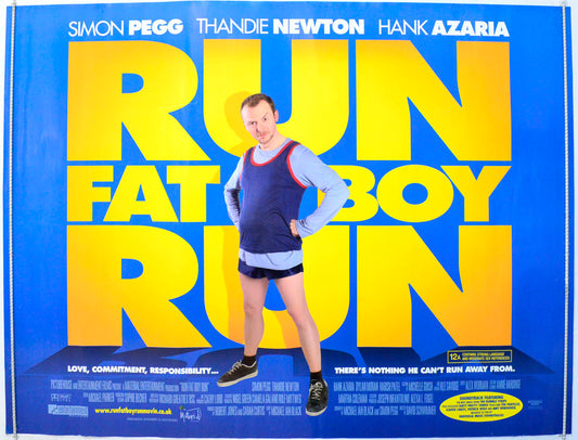 Run Fatboy Run Original British Quad Poster - Film Poster - Movie Poster 