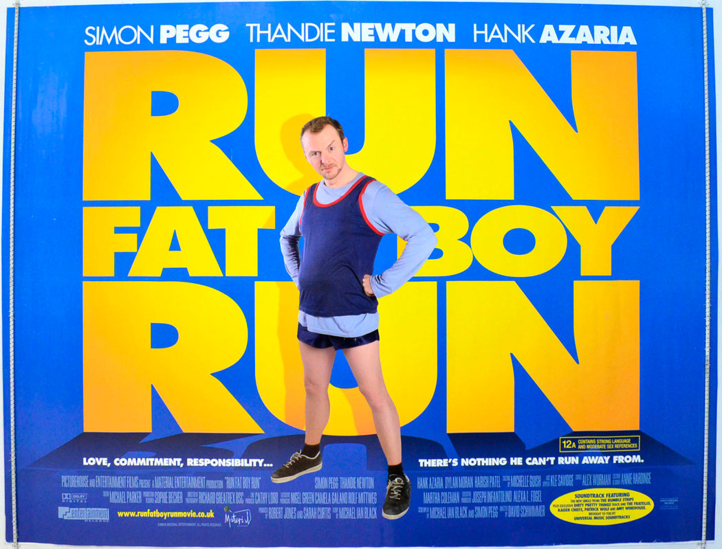 Run Fatboy Run Original British Quad Poster - Film Poster - Movie Poster 