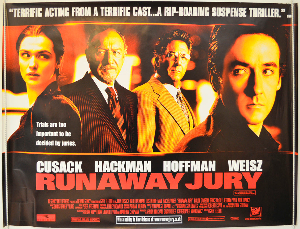 Runaway Jury Original Quad Poster - Film Poster - Movie Poster  