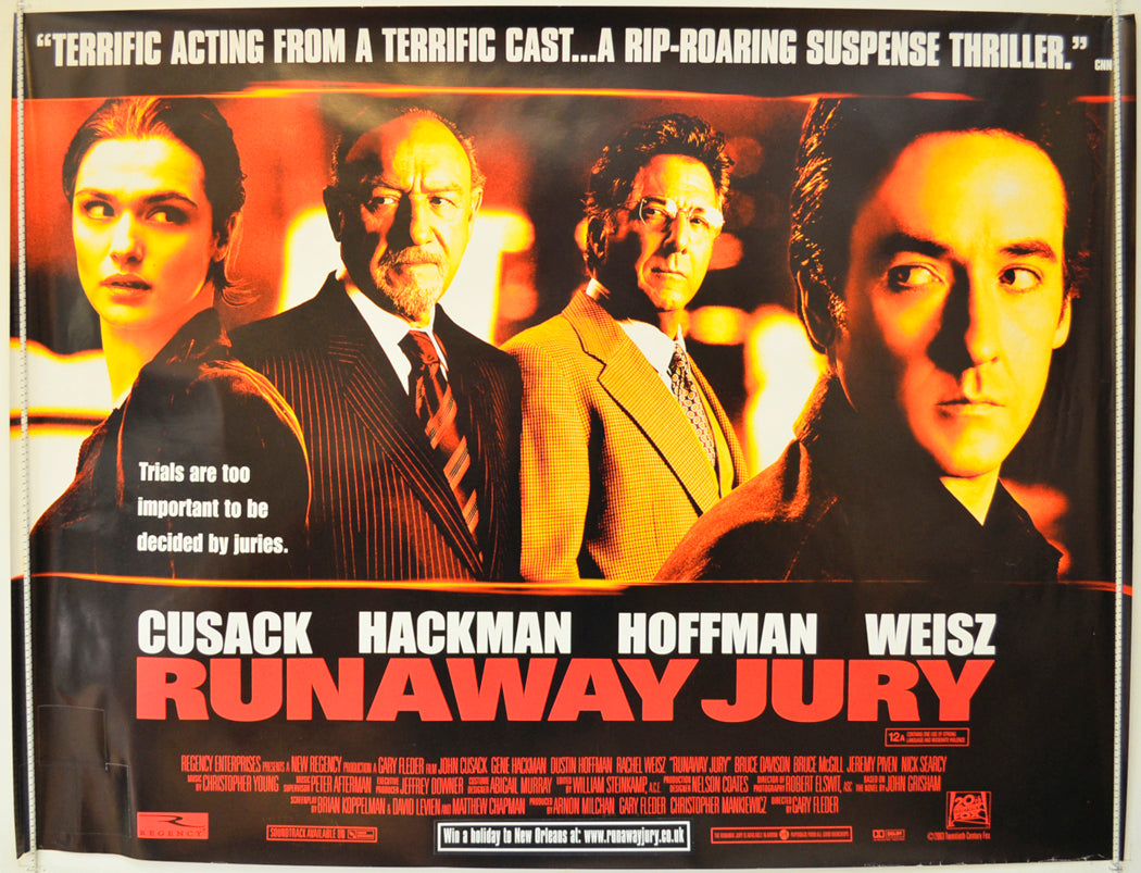 Runaway Jury Original Quad Poster - Film Poster - Movie Poster  