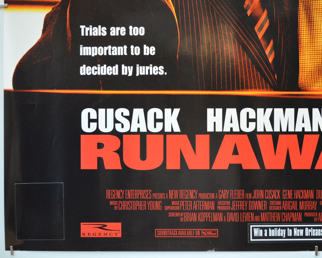 RUNAWAY JURY (Bottom Left) Cinema Quad Movie Poster 